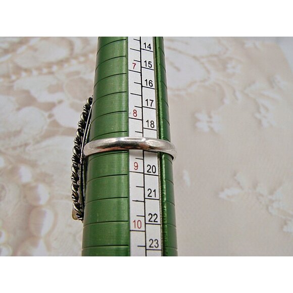 Ametrine Ring Rough Cut Crystal Stone 925 Marked Sterling Silver Plated Size 8 - Picture 11 of 12